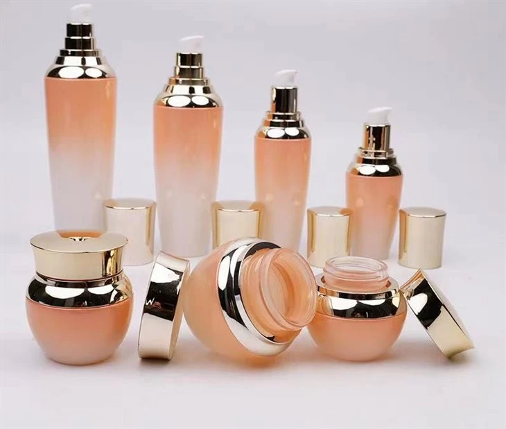Wholesale New Design Genifique Good-looking Gradient Glass Bottle Set Essence Lotion Cream With High-End Quality